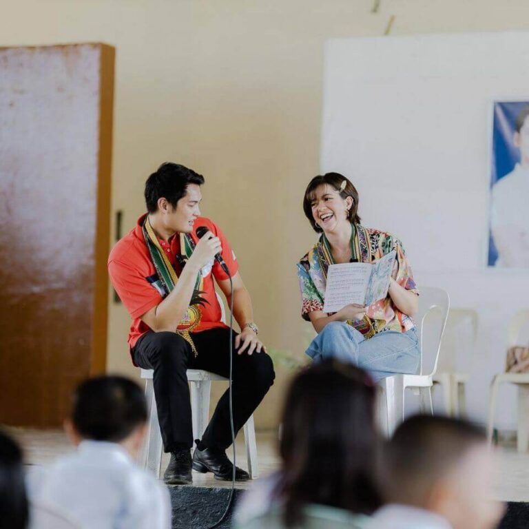 Mayor Javi Benitez and Inday Sue Ramirez at National Reading Month Celebration 2022